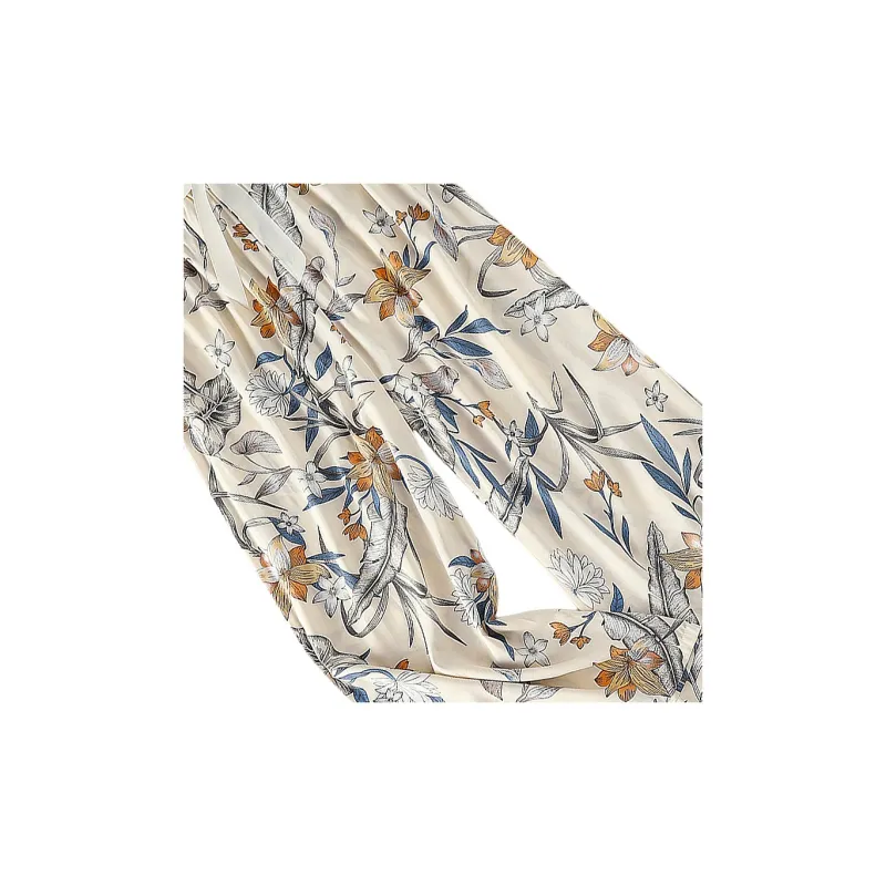 Flowers In Water Pajama Pants Women's Ecru Cottonwood-3
