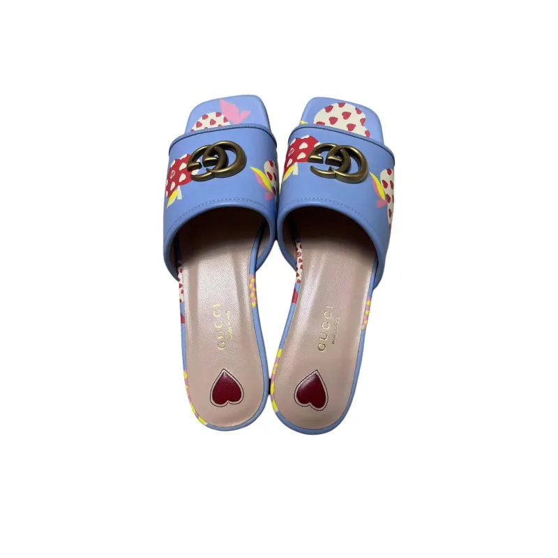 GUCCI Slip Resistant Slide Slippers Women's Blue-2