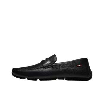 BALLY Pilot Driver Grained Leather Loafers