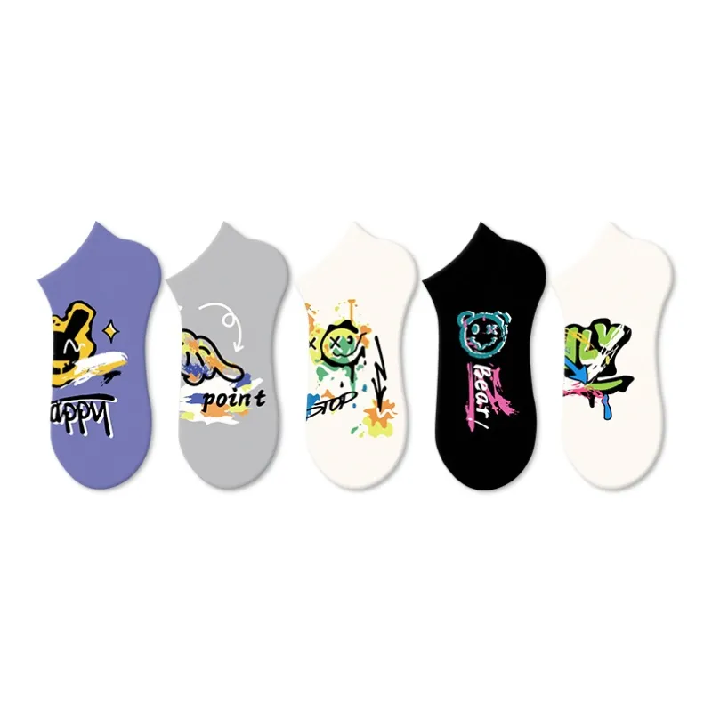 RUMEE FOR No Show Socks Unisex 5 Pack-13