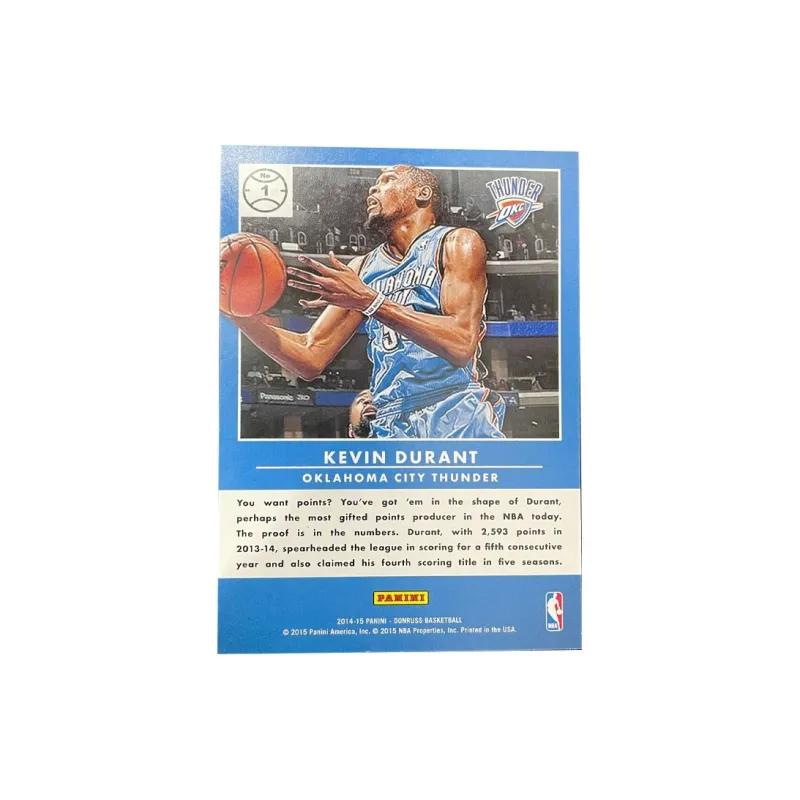 PANINI 2014 15 Durex Thunder Kevin KD Teca 13/25 Press Proof Teca Player Card Product Access Sports Cards 1 Pc-1