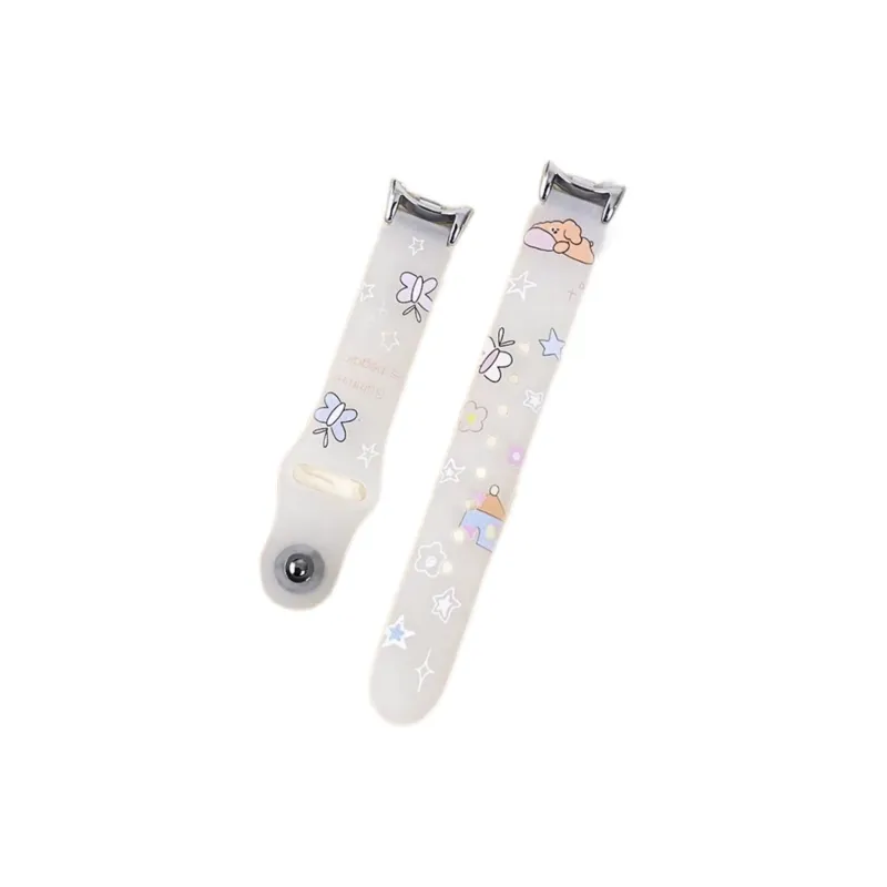 CHENSONG Watch Bands Semi Transparent Print Creative Silicone Instagram Style Unisex-2
