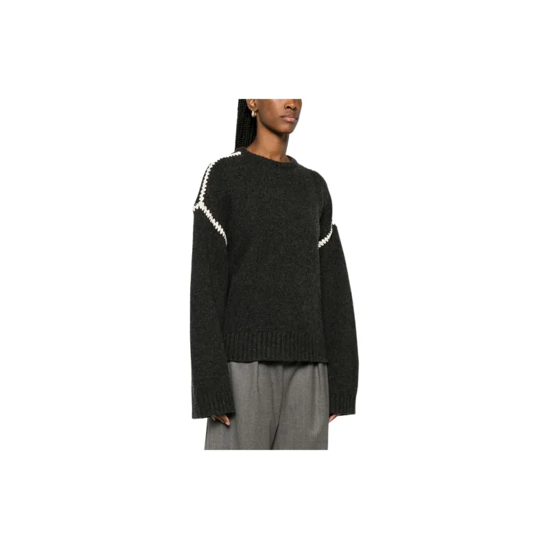TOTEME Long Sleeved Crewneck Knitted Sweater-1