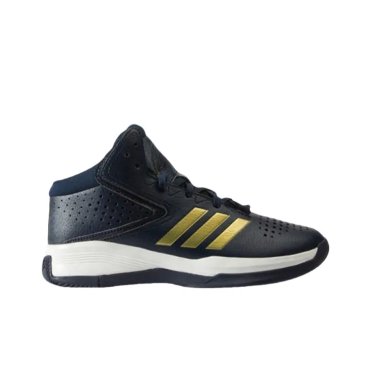 Adidas Anti Slip Wear Resistant Mid Top Basketball Shoes Men's Blue-1