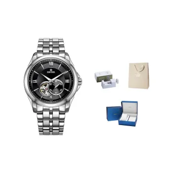 EBOHR EBOHR Master Collection Mechanical Movement Stainless Steel Watchband Watch Men's Watches Black Dial