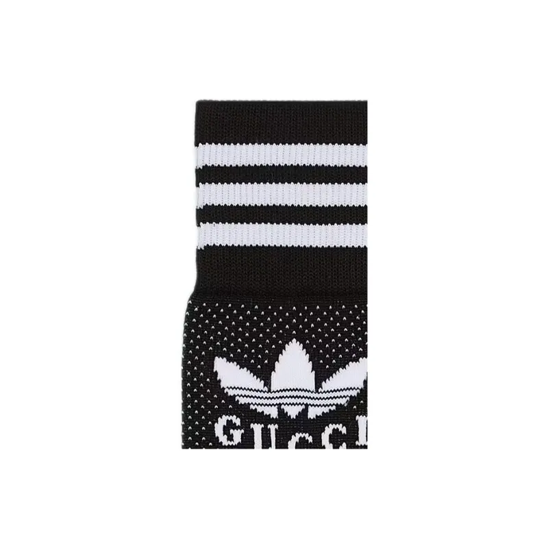 GUCCI x Adidas SS23 Knee High Socks Men's 1 Pack Black-3