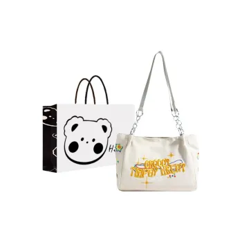 NX DOUGHNUT Fabric Shoulder Bag Regular Women's Ecru/Black/Blue
