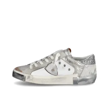 PHILIPPE MODEL Prs Low-Top Skateboard Shoes Women's White Silver