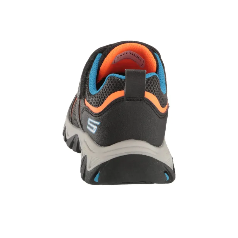 Skechers Anti Slip, Slip Resistant Kids Lifestyle Shoes Black Orange Teenagers-5