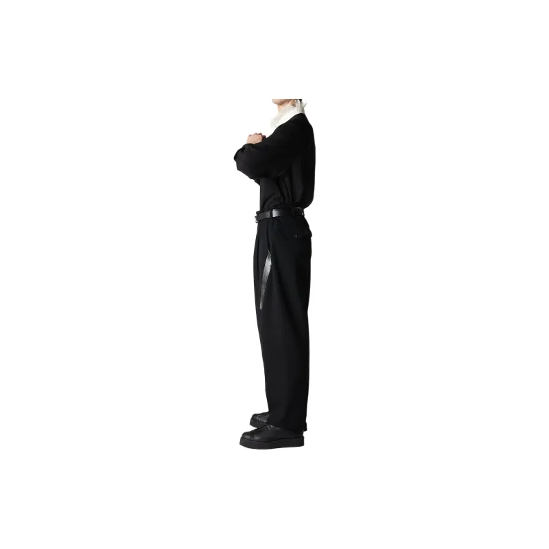 Yohji Yamamoto FW24 Casual Pants Men's Black-3