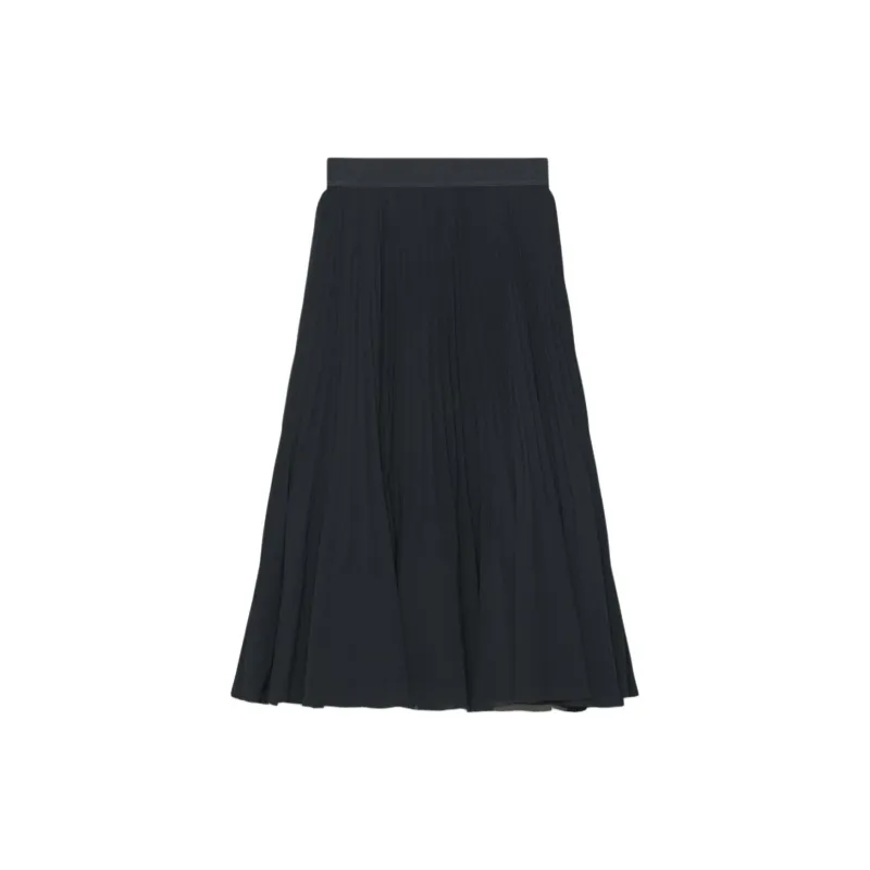 ARITZIA Wilfred New Twirl Pleated Skirt Casual Long Skirts Women's Dark Night Navy/Blackout Navy-1