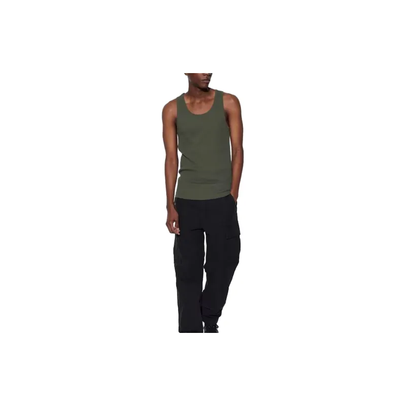 UNIQLO Tank Tops Unisex Dark Olive-2