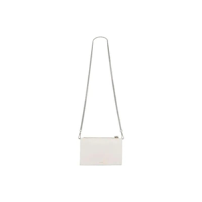 ALLSAINTS Eggstone Grain Leather Crossbody Bag Shoulder Bag Women's Warm White-3