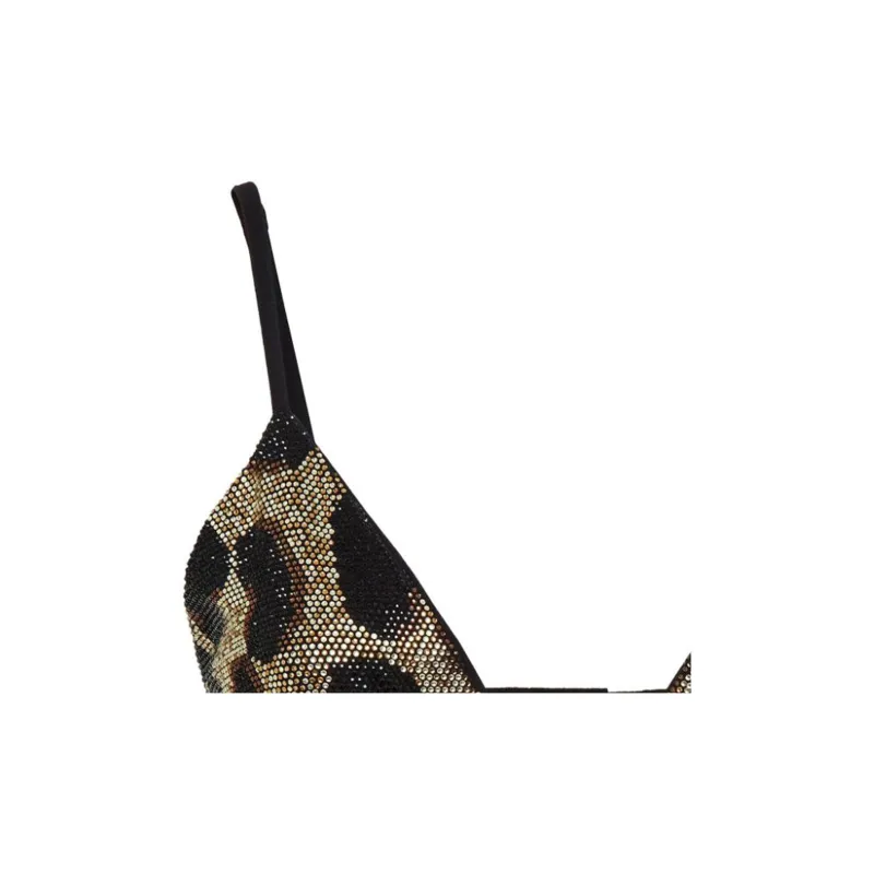 PHILIPP PLEIN Crystal embellished Leopard print Bra-1