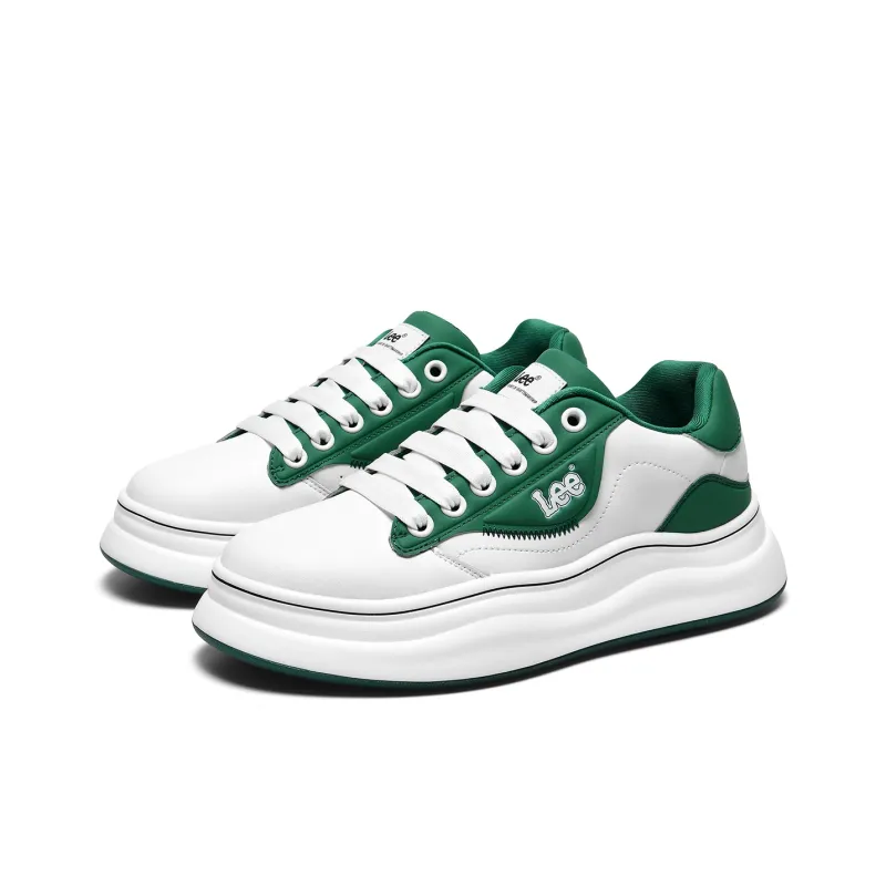 Lee Versatile Trendy, White Sneakers, Classic Fashion Commute Low Top Height Increasing Skateboard Shoes Men's-38