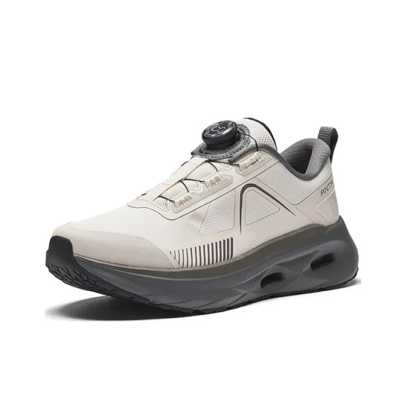 Anta Shenxi 9 Pro Anti-Slip Wear-Resistant Low-Top Running Shoes Men's Beige Gray-1