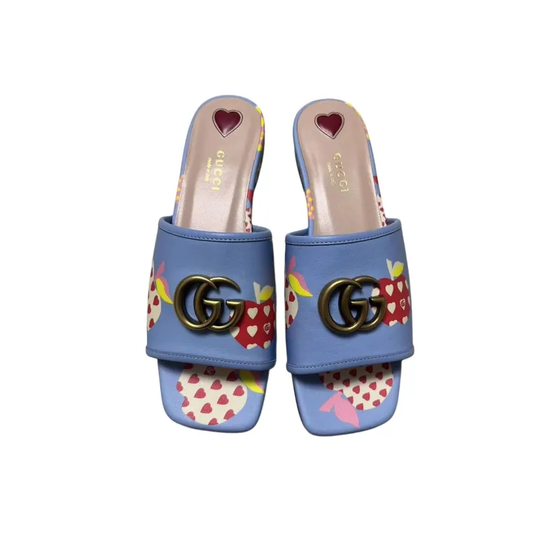 GUCCI Slip Resistant Slide Slippers Women's Blue-3