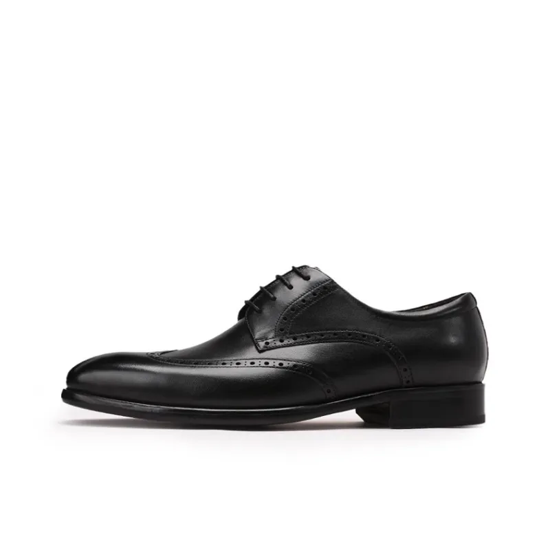 Voguhomme Dress Shoes Men Low Top Black, Brown-5