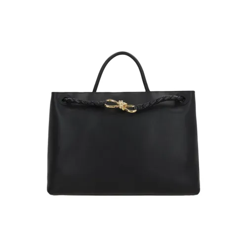 Bottega Veneta Andiamo Series Calfskin One Shoulder Handbag Medium Size Women's Black