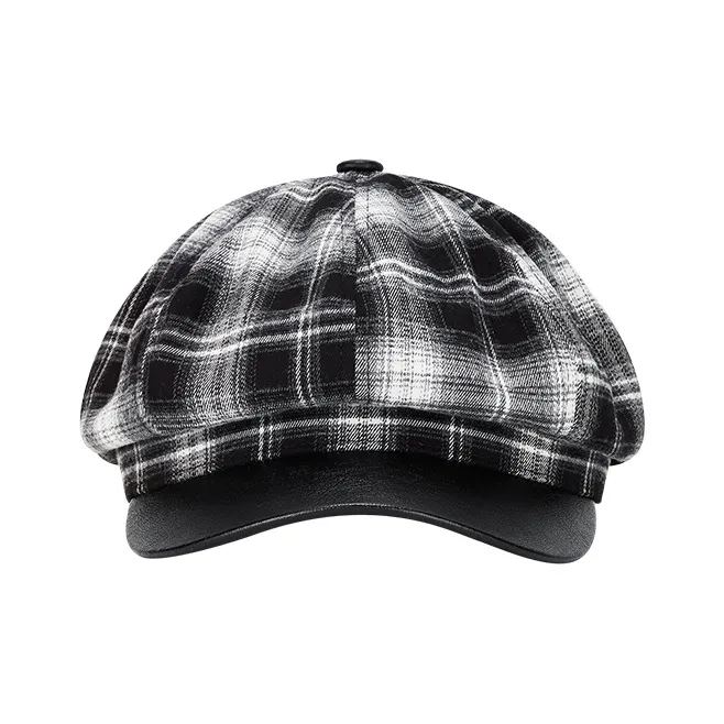 MUYKUY Cotton PU Leather Berets Women's-5