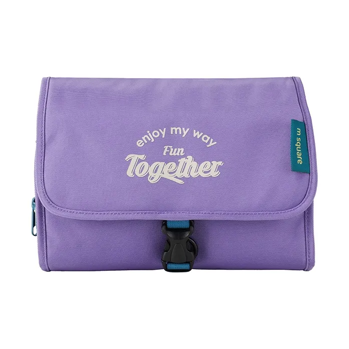 M Square Polyester Travel Divided Pouch Toiletry Bag Regular Unisex Multicolor-0
