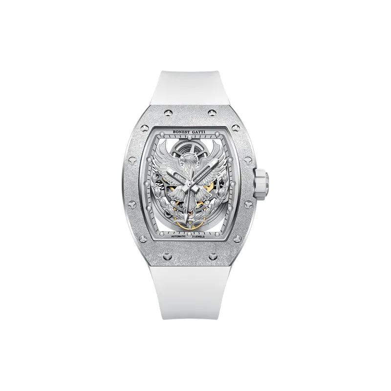 BONEST GATTI Soaring Collection Automatic Mechanical Movement Watch Men's Watches Silver Dial-0