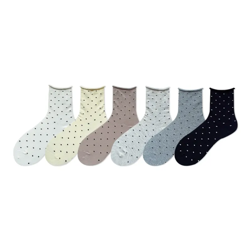 COTTON CHEESE Mid Calf Socks Women's 5 Pack-1