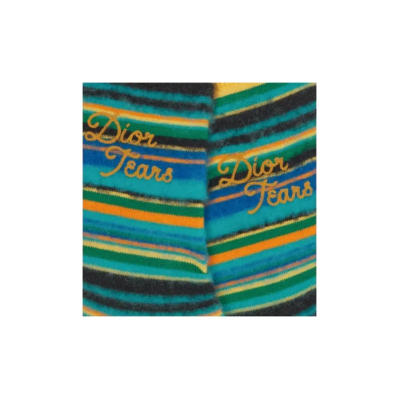 DIOR X Denim Tears Socks 'Blue/Yellow'-1