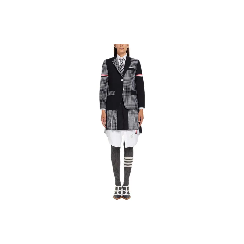 THOM BROWNE 4 Bar Striped Ribbed Tights-3