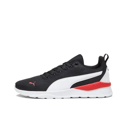 PUMA Anzarun Lite Non-slip Lightweight Low-Top Casual Shoes Men's Black White Red