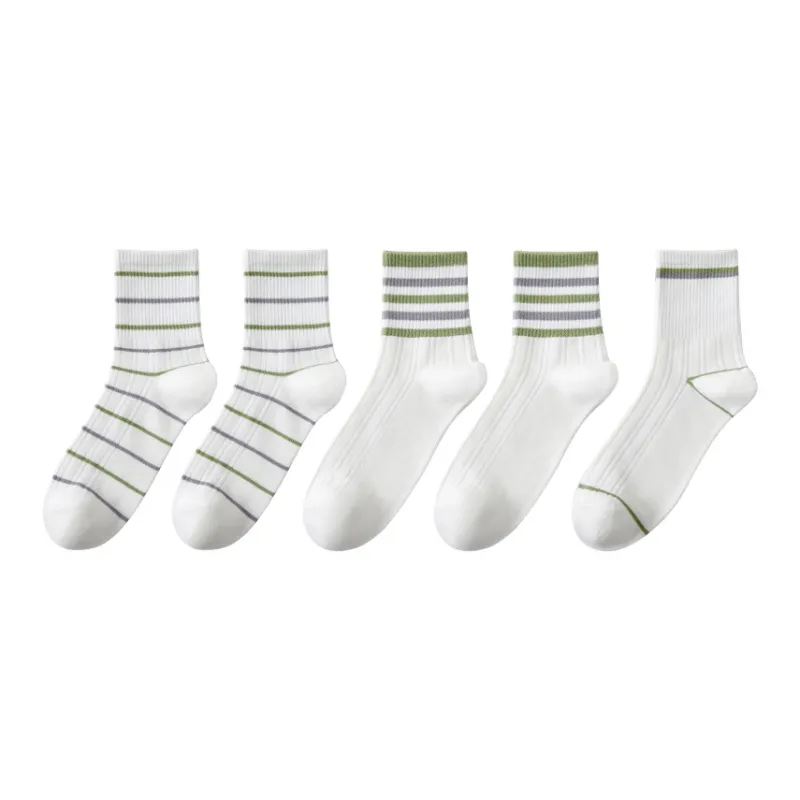 MIIOW Mid Calf Socks Unisex 5 Pack-5