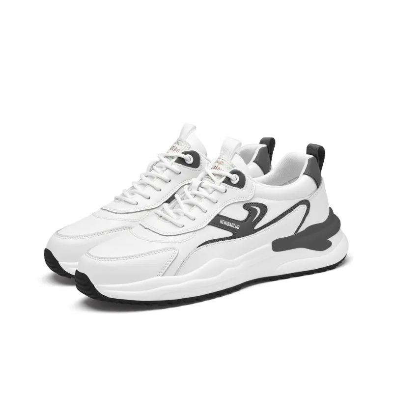 HENIBAOLUO Men's Casual Shoes Men Low Top White-3