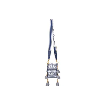 DIOR D Bubble Collection Embroidery Bucket Bags Crossbody Bag, Shoulder Bag Small Size Women's Blue