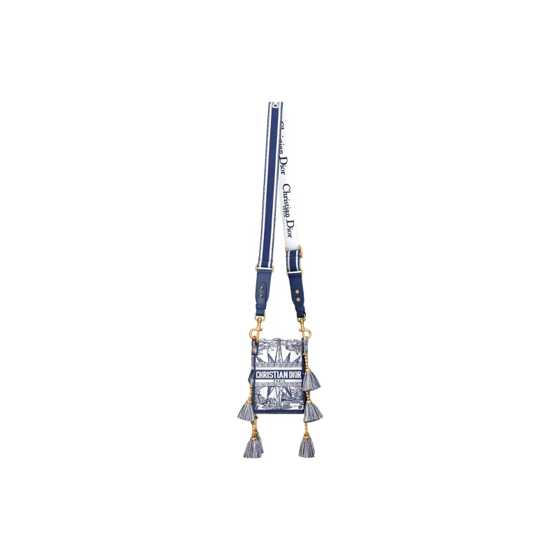 DIOR D Bubble Collection Embroidery Bucket Bags Crossbody Bag, Shoulder Bag Small Size Women's Blue-0