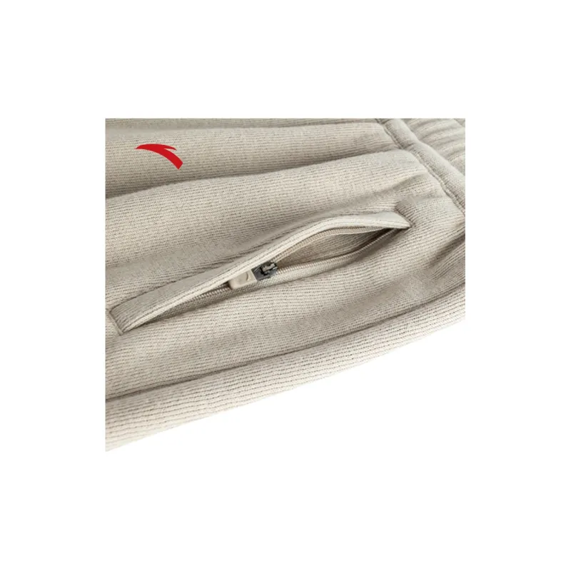 Anta Comprehensive Training Collection Sports Lifestyle Collection Knitted Sweatpants Women's Nude Khaki-8