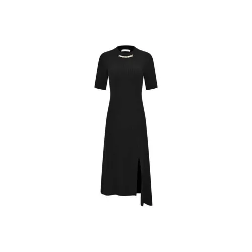 RARE Short-Sleeved Dresses Women's Black