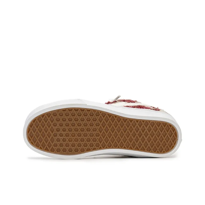N6K8 Anti Slip Wear Resistant Low Top Skateboard Shoes Unisex Houndstooth Red Gift Box Set-5