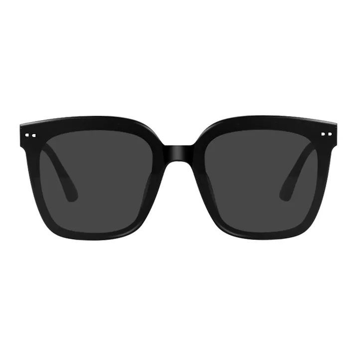 SUPER SUNG Plate Frame Irregular Shape Sunglasses Unisex Black-1