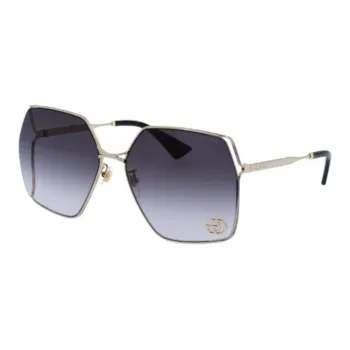 GUCCI Metal Round Sunglasses Women's Silver