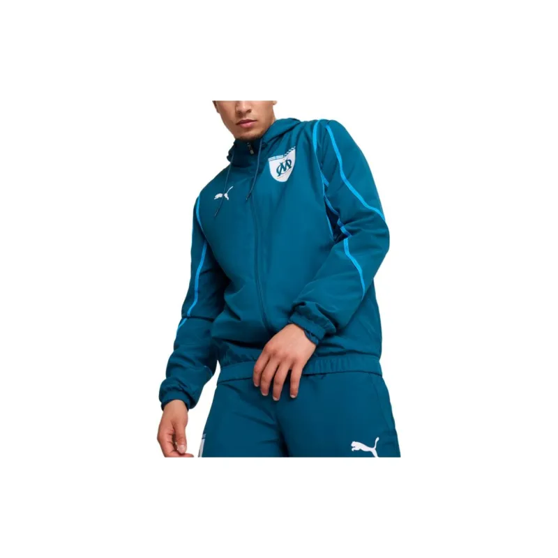 PUMA Olympique De MarseilleWOVEN Pre-match Jacket Jacket Men's Dark Blue-3