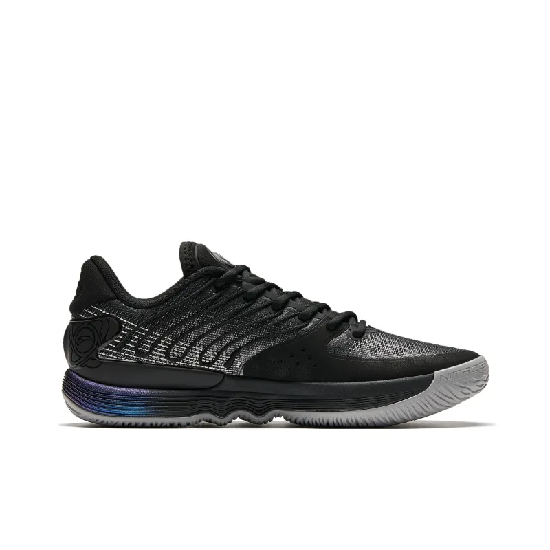 Anta ZAP 2 Dark Knight Black Warrior Cushioning Wear Resistant Low Top Basketball Shoes Men's Black-1