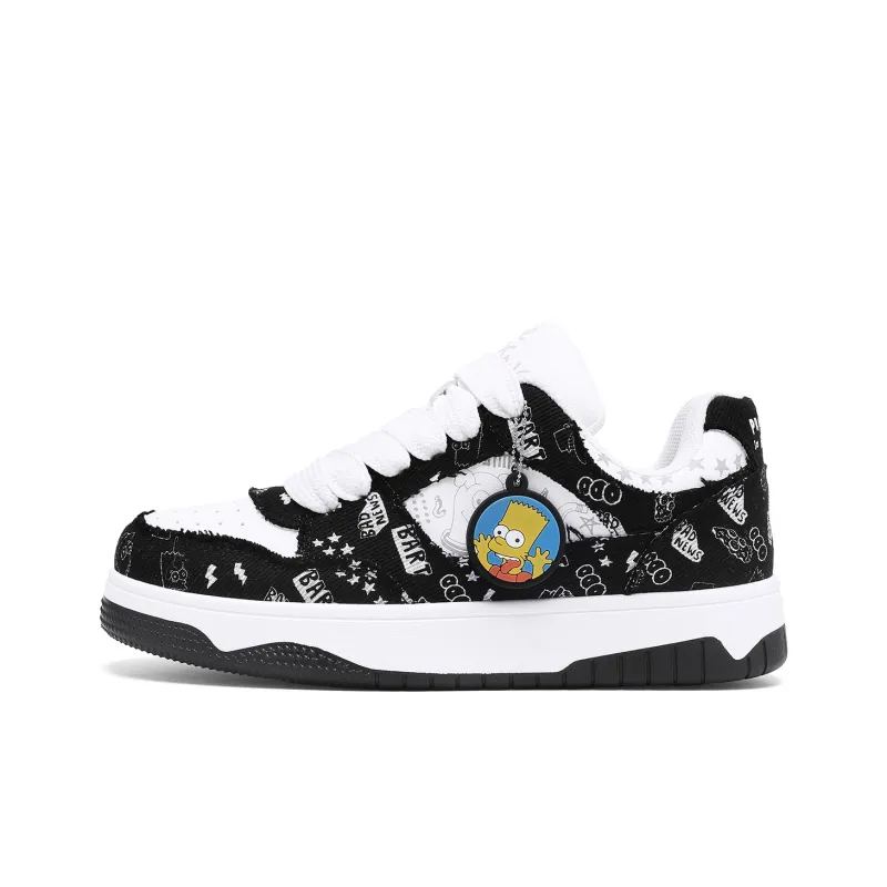 The Simpsons Skateboard Shoes Unisex Low Top Yellow/Beige/Black-1
