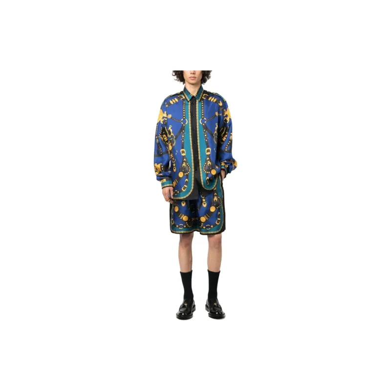 VERSACE Medusa Printed Harness Informal Shirt-2