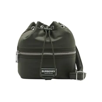 Burberry Nylon Bucket Bag, Shoulder Bag, Crossbody Bag Women's Soil Earth Tone