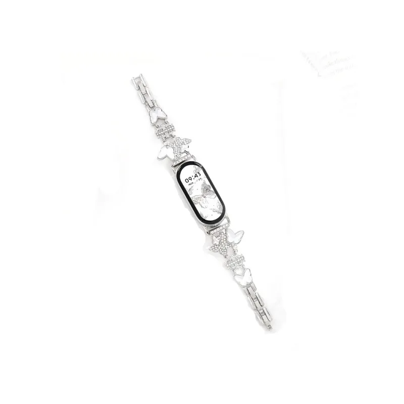 CHENSONG Xiaomi Compatibility Watch Band Compatibility Xiaomi Smart Band 9/8/7/6/5 All NFC Metal-3