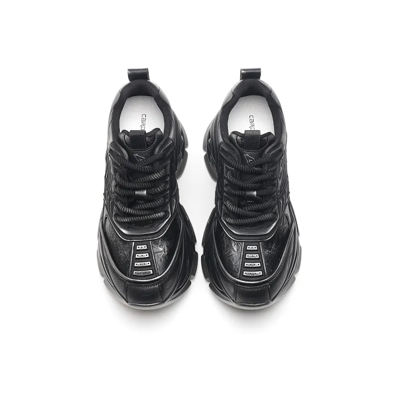 CARDANRO Low-Top Platform Height Increasing 10cm Vintage Chunky Sneakers Women's-9