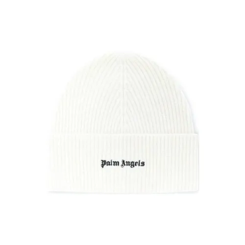 PALM ANGELS Logo-embroidered Ribbed Beanie