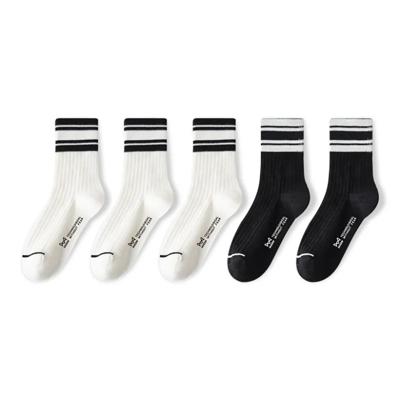 MIIOW Mid Calf Socks Unisex 5 Pack-9