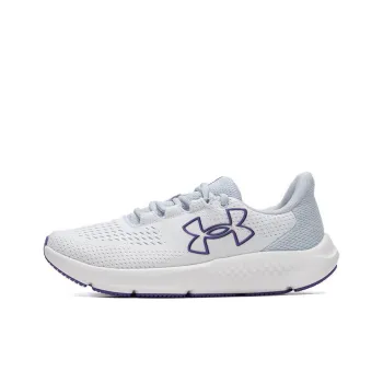 Under Armour Charged Pursuit 3 Anti Slip Wear Resistant Low Top Running Shoes Women's White Purple