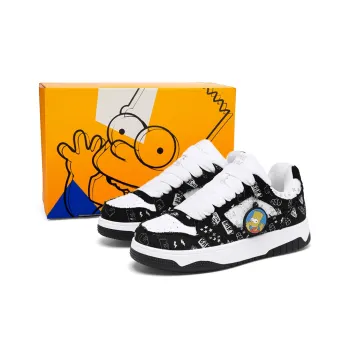 The Simpsons Skateboard Shoes Unisex Low Top Yellow/Beige/Black